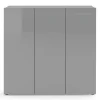 Schuhschrank VERONA 120 x 115 cm Grau Lack Dekor