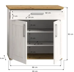 Schuhschrank VERONA Sibiu Lärche / Artisan Eiche NB