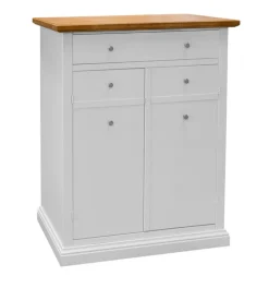 Schuhschrank VISTA 86 x 109 cm weiß/ braun