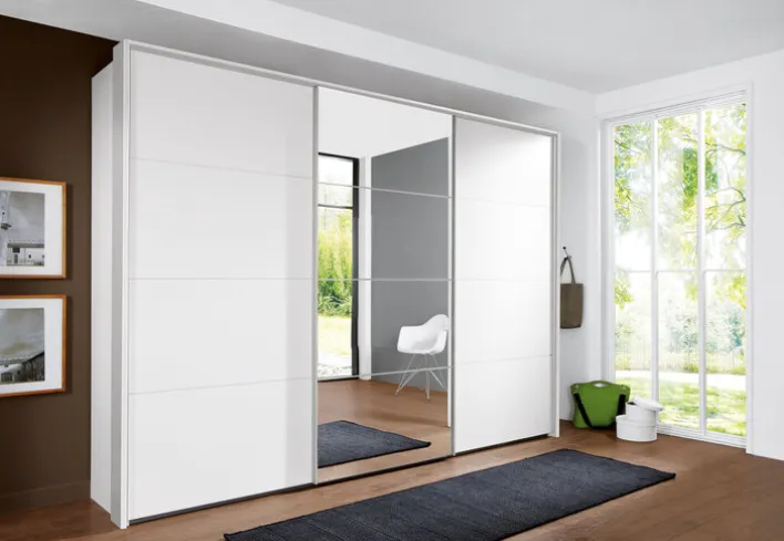 Schwebetürenschrank ERNIE weiß
