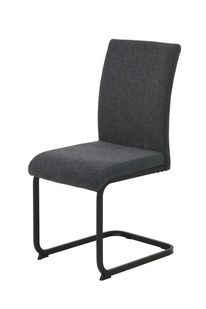 Schwingstuhl LINN 2er Set Webstoff anthrazit