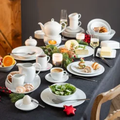 Seltmann Weiden Frühstücksteller RONDO LIANE 6er Set weiß