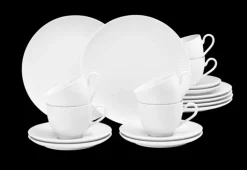 Seltmann Weiden Kaffeeservice AMINA 18-teilig Porzellan weiß
