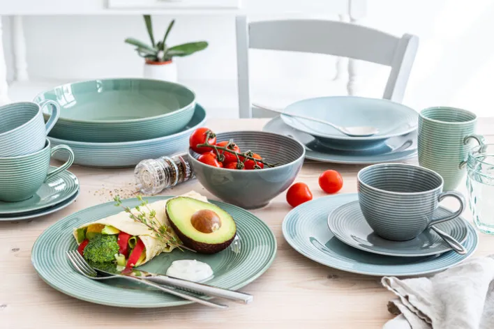 Seltmann Weiden Kaffeetasse BEAT COLOR GLAZE 6er Set perlgrau