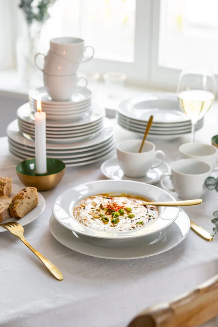 Seltmann Weiden Kombiservice RONDO LIANE 30-teilig weiß