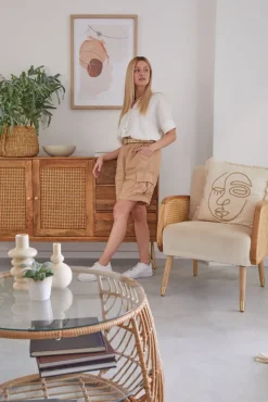 Sessel GLORIA Rattan Natur /weiß