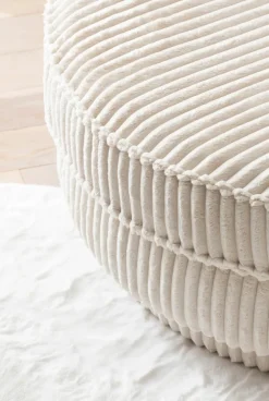 Sessel mit Hocker SPIN elfenbein