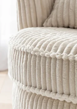 Sessel mit Hocker SPIN elfenbein