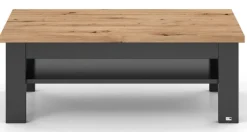 set one by Musterring Couchtisch YORK 65 anthrazit /Eiche Artisan