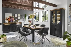 set one by Musterring Esstisch YORK 68 anthrazit /Eiche Artisan