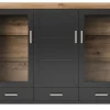 set one by Musterring Highboard YORK 57 anthrazit /Eiche Artisan