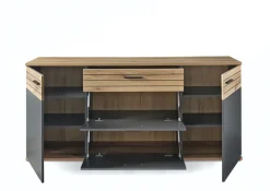 Set one by Musterring Kommode QUINCY 180x82 cm Anthrazit/Coast Evoke Eiche