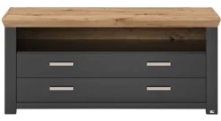 set one by Musterring Lowboard YORK 32 anthrazit /Eiche Artisan