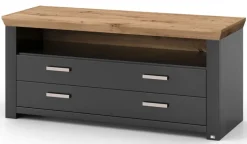 set one by Musterring Lowboard YORK 32 anthrazit /Eiche Artisan