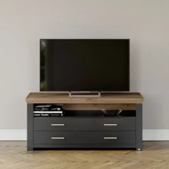 set one by Musterring Lowboard YORK 32 anthrazit /Eiche Artisan