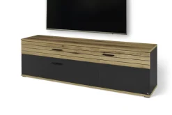 Set one by Musterring Lowboard QUINCY 180x53 cm Anthrazit/Coast Evoke Eiche