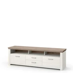 set one by Musterring Lowboard YORK 200x63 cm weiß/braun