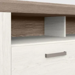 set one by Musterring Lowboard YORK 200x63 cm weiß/braun