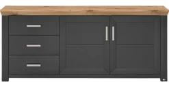 set one by Musterring Sideboard YORK 51 anthrazit /Eiche Artisan