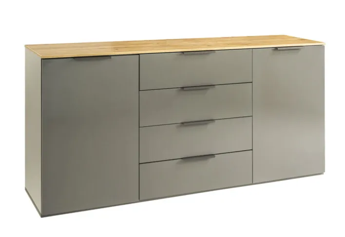 Sideboard 187 x 83 cm grau/braun