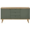 Sideboard ALVA 160 x 83 cm Salbeifarbig/braun