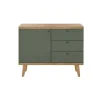 Sideboard ALVA 107 x 83 cm Salbeifarbig/braun