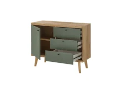 Sideboard ALVA 107 x 83 cm Salbeifarbig/braun