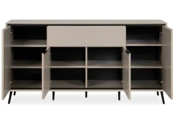 Sideboard ARONA 175 x 90 cm sandfarben/schwarz