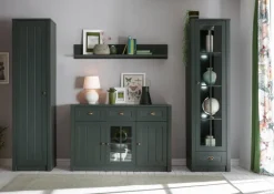 Sideboard ASCOT 130 x 86 cm grün/goldfarbig