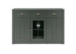 Sideboard ASCOT 130 x 86 cm grün/goldfarbig