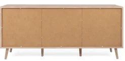 Sideboard BALI 150 x 71 cm Sonoma Eiche/ Rafia Geflecht