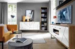 Sideboard BROLO 167 x 90,3 cm weiß/ schwarz