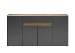 Sideboard CITY 170 x 86 cm anthrazit/braun