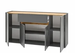 Sideboard CITY 170 x 86 cm anthrazit/braun