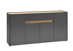 Sideboard CITY 170 x 86 cm anthrazit/braun