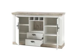 Sideboard FLORENZ 168 x 104 cm braun/weiß