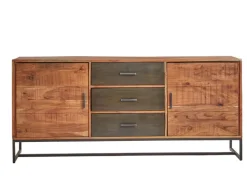 Sideboard JOHNSON 175 x 77 x 40 cm in Braun/Grau