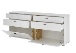 Sideboard LONG ISLAND 200 cm weiß/ Wotan Eiche