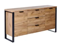 Sideboard LOOP 150 x 76 cm Kerneiche-Dekor/anthrazit
