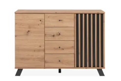 Sideboard MEDAN 118 x 85 cm Artisan Oak / anthrazit