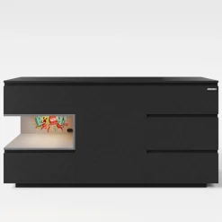 Sideboard MINECRAFT 160 cm schwarz/ grau