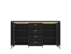 Sideboard NORICA 155,3x87,3 cm schwarz matt