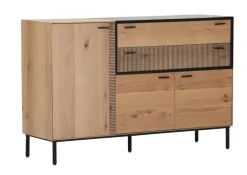 Sideboard PASO, 140 x 43 x 90 cm, Eiche Echtholzfurnier