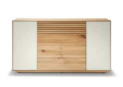 Sideboard RIVA Eiche massiv 83 x 158 x 45 cm geölt Braun