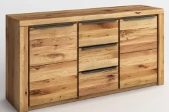 Sideboard SELINA 160 x 80 cm Eiche geölt braun