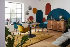 Sideboard TOM 150 x 80 cm Akazie massiv/anthrazit