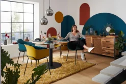 Sideboard TOM 150 x 80 cm Akazie massiv/anthrazit