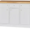 Sideboard VISTA 112 x 87 cm weiß/ braun