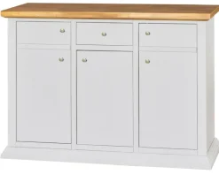 Sideboard VISTA 112 x 87 cm weiß/ braun