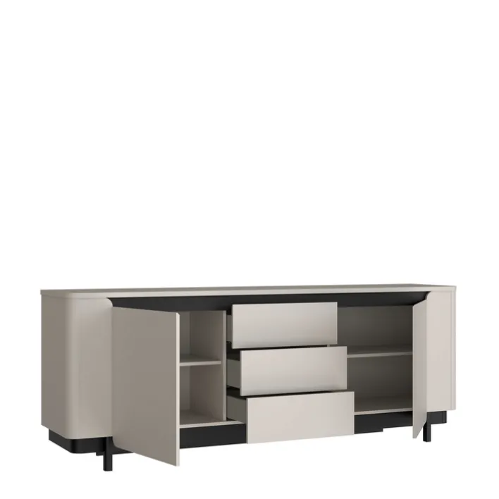 Sideboard VODOL 205x78 cm Sand/Schwarz